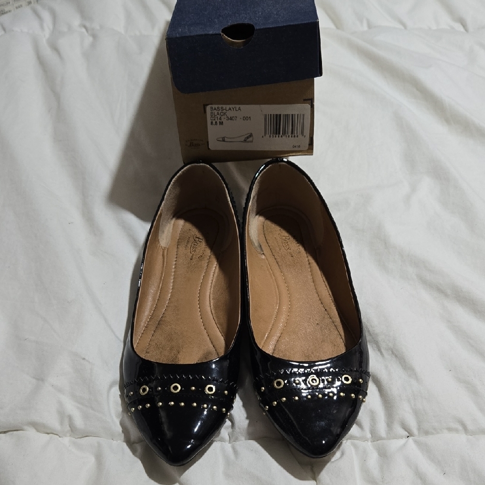 Black Studded Flats